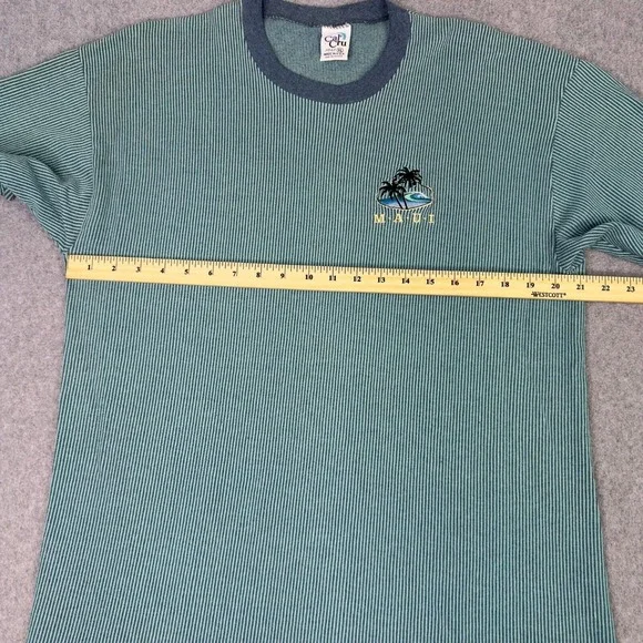 Vintage 80s Cal Cru Tubular TShirt Size XL USA Embroidered Maui Aloha Hawaii - Picture 8 of 8